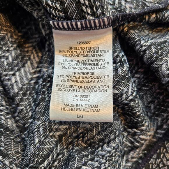 MPG Women's Dress Large Black Print Sleeveless  Sun Misses Size 12 14 - Picture 4 of 6